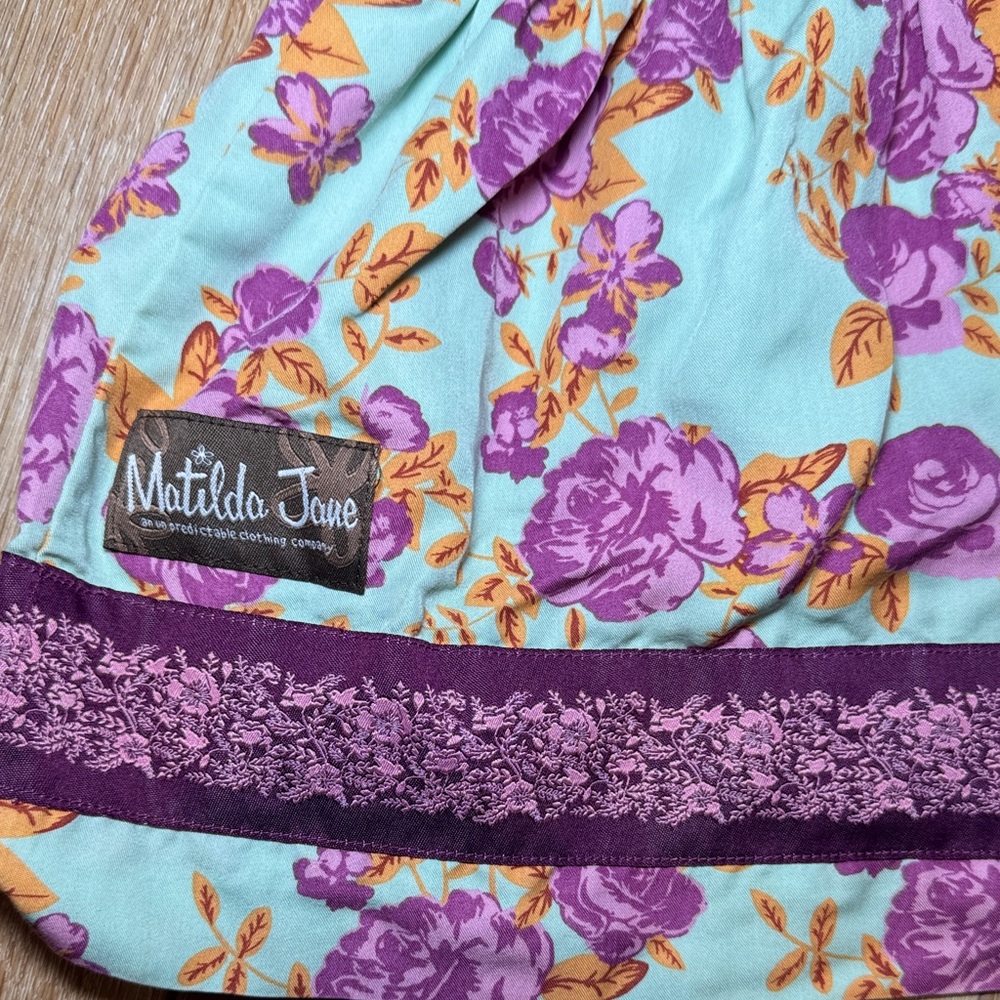 Matilda Jane Floral Baby top with Purple and Blue Accents size 4 - Picture 5 of 5